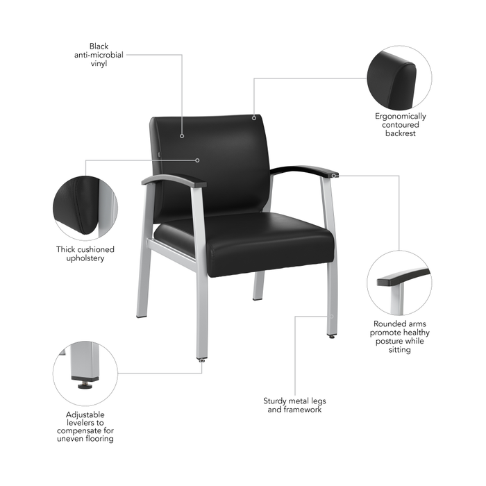 Arrive Waiting Room Guest Chair with Arms