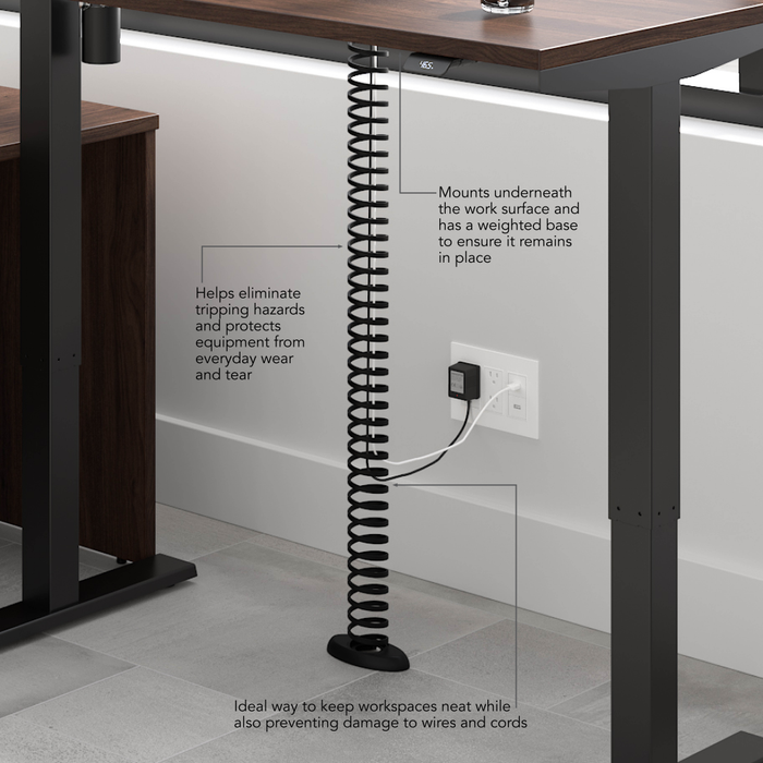 Under Desk Cable Management Coil