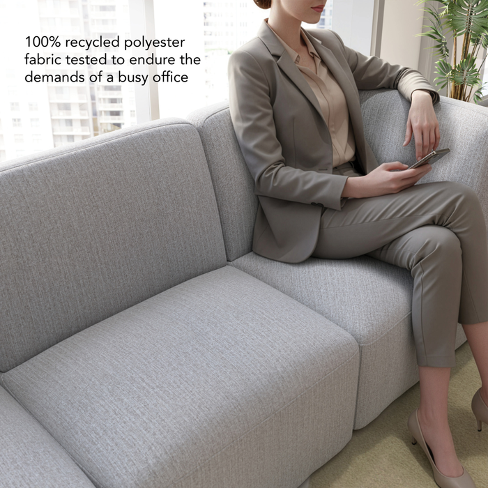 Assemble Modular 5 Seater L Shaped Sectional with Charging Station