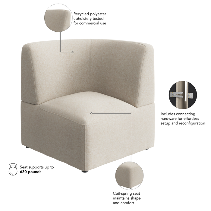 Assemble Modular Corner Lounge Chair