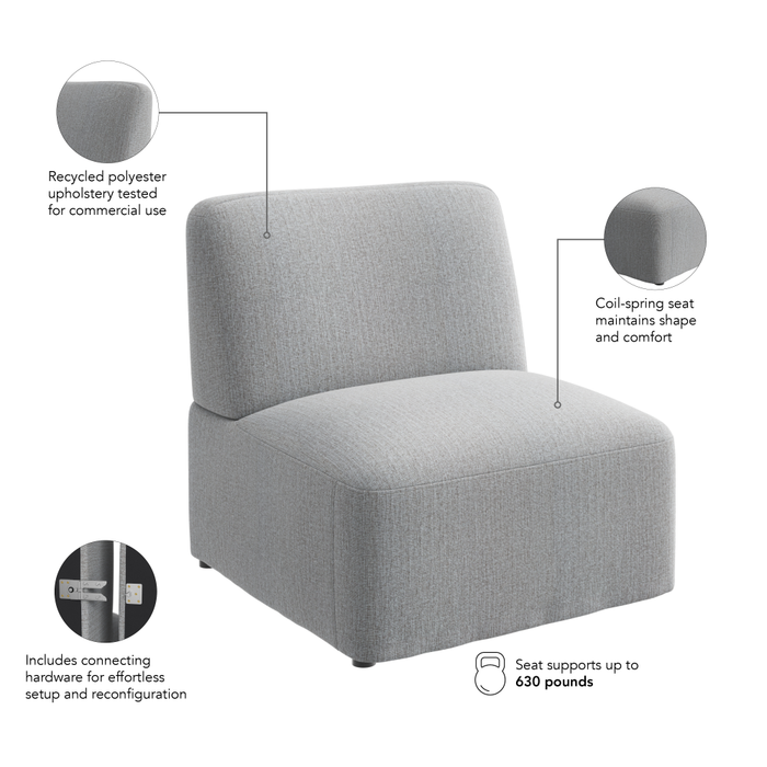 Assemble Modular Armless Lounge Chair