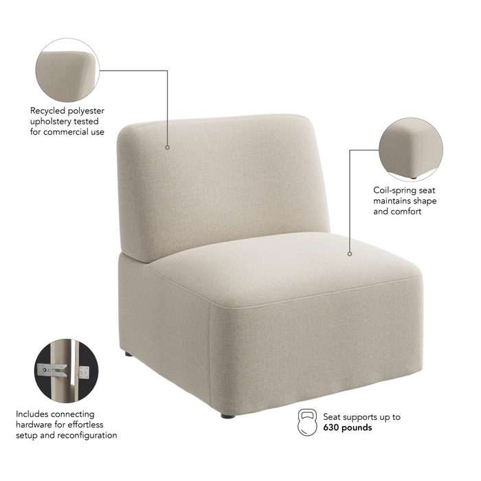 Assemble Modular Armless Lounge Chair