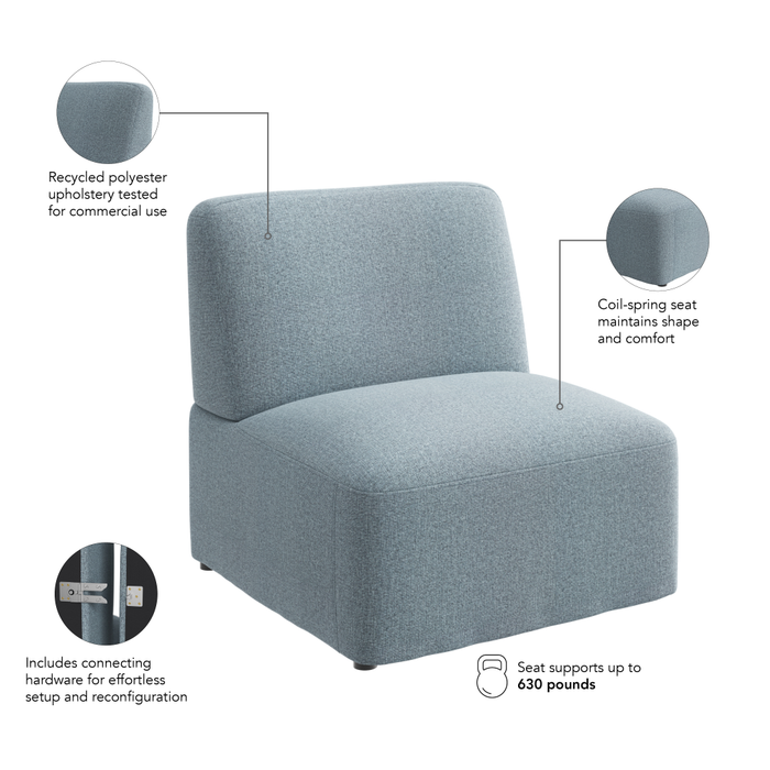 Assemble Modular Armless Lounge Chair