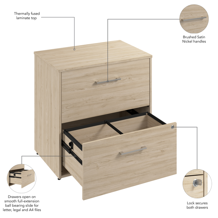 Hustle 2 Drawer Lateral File Cabinet