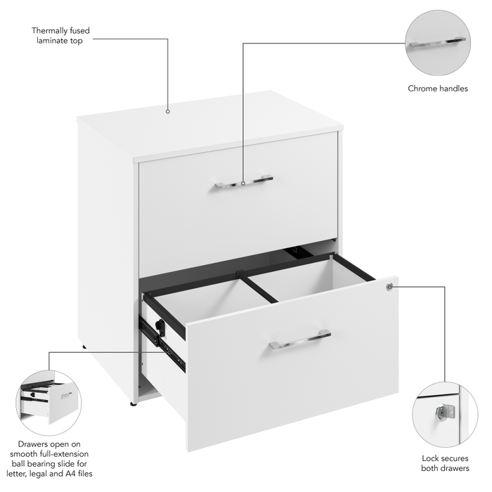Hustle 2 Drawer Lateral File Cabinet