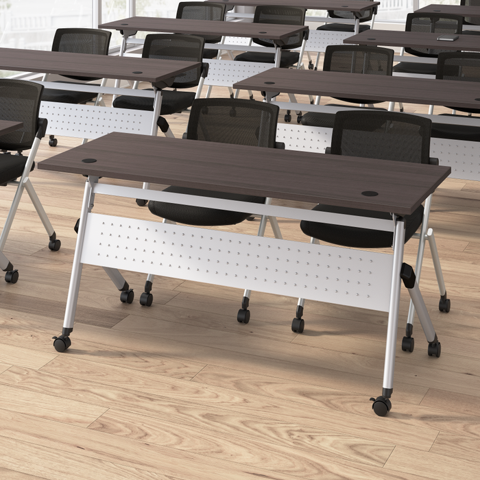 Envision 72W Folding Training Table and 2 Folding Chairs