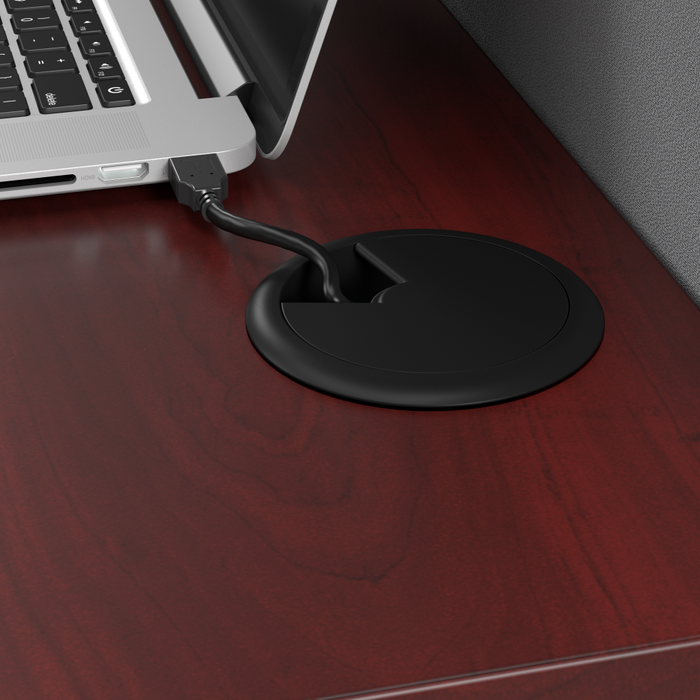 Office in an Hour 65W Straight Cubicle Desk with Storage, Drawers, and Organizers