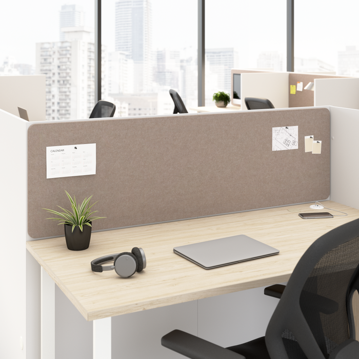 Hustle Tackboard for 60-inch Cubicle Desk