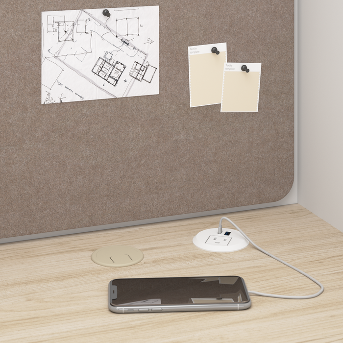 Hustle Tackboard for 60-inch Cubicle Desk