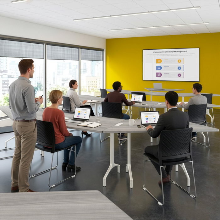 Synergy 60-inch Trapezoid Modular Office Conference Table