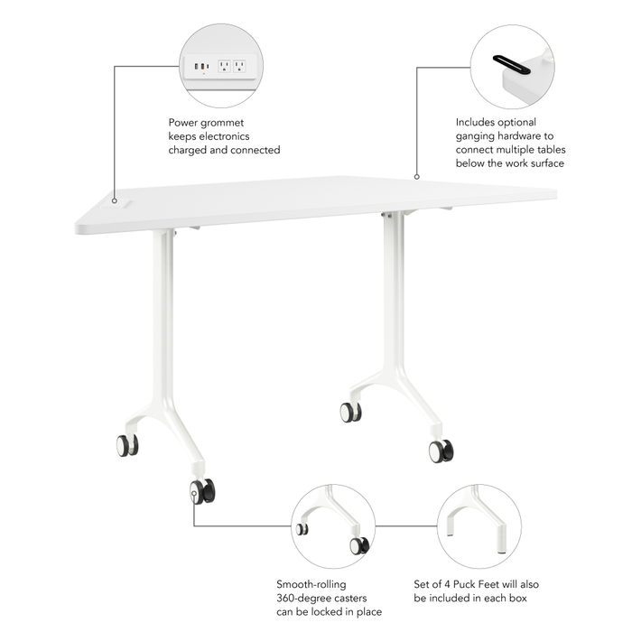 Synergy 60-inch Trapezoid Modular Office Conference Table