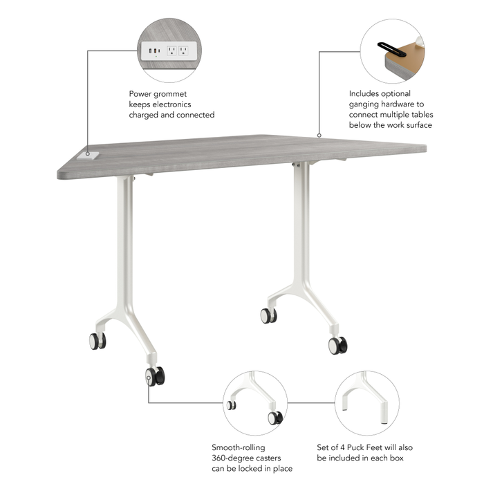 Synergy 60-inch Trapezoid Modular Office Conference Table