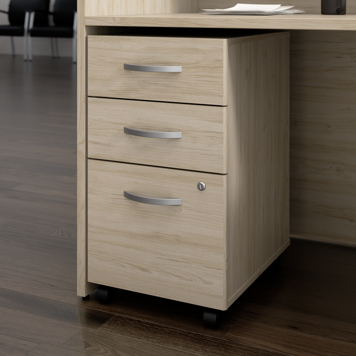 Arrive 3 Drawer Mobile File Cabinet - Assembled