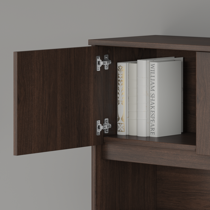 Studio C 72W x 36D U Shaped Desk with Hutch and Mobile File Cabinet