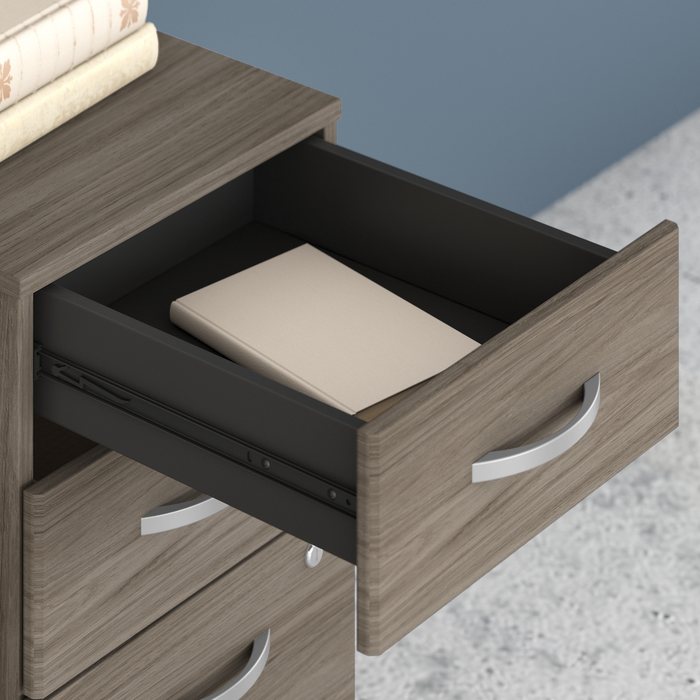 Studio C 72W x 36D U Shaped Desk with Hutch and Mobile File Cabinet